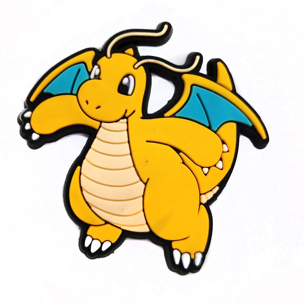 Cartoon Pokemon Pikachu Clogs mit Blumenschnallen - Weiche Gummi-Schuhaccessoires