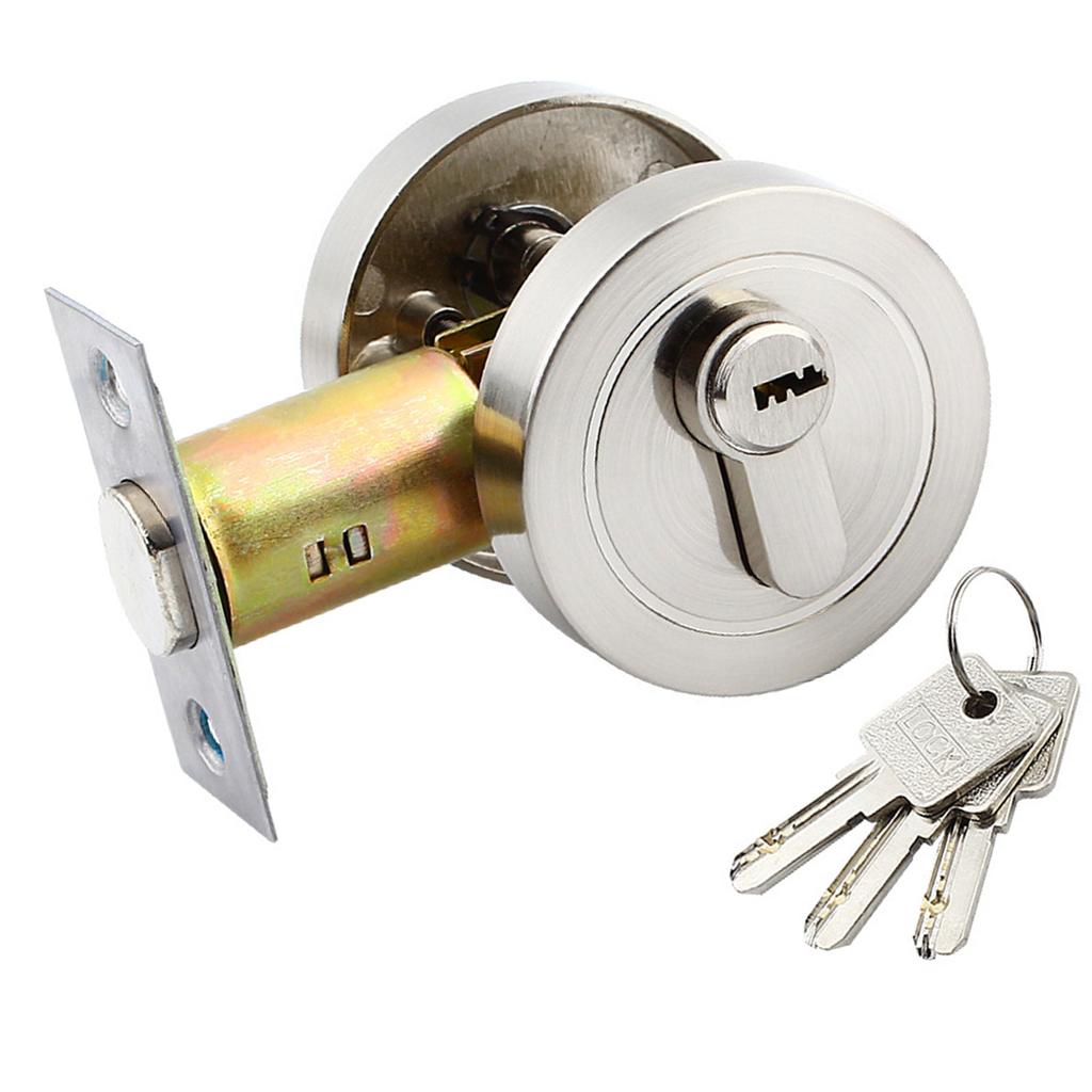 Hide Designs Single Cylinder Deadbolts Sturdy Stainless Steel Lock for 35 50mm Front and Interior Door Key Included