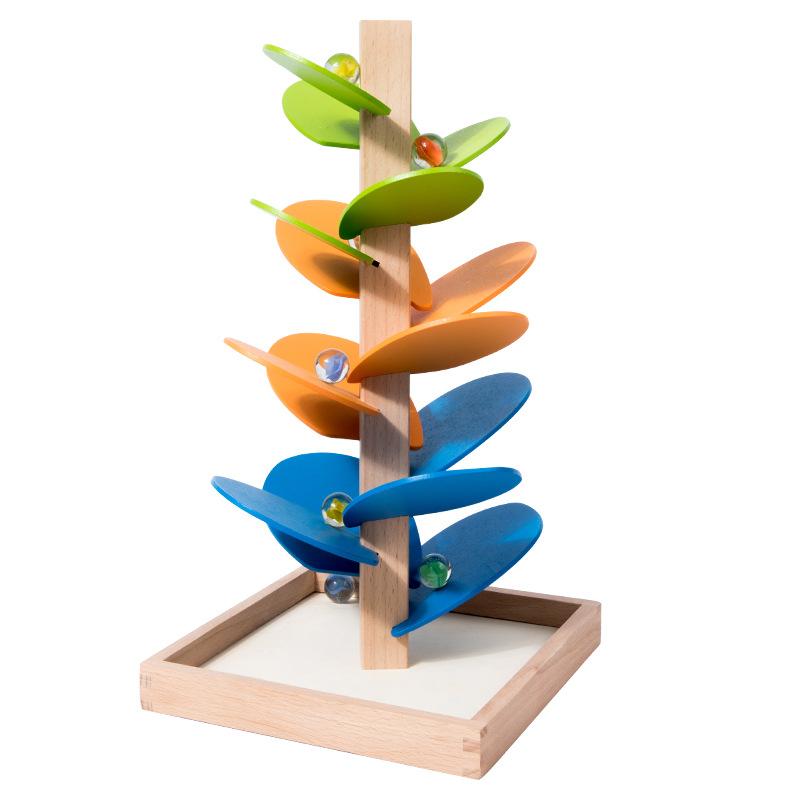 Children'S Educational Leaves Splicing Rainbow Music Tree Making Disassembly And Assembly Track Balls Fun Assembly Early Education Toys
