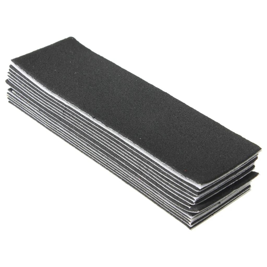 Foam Grip Tape Stickers 12PCS Black Wooden Fingerboard Deck Uncut Tape Stickers