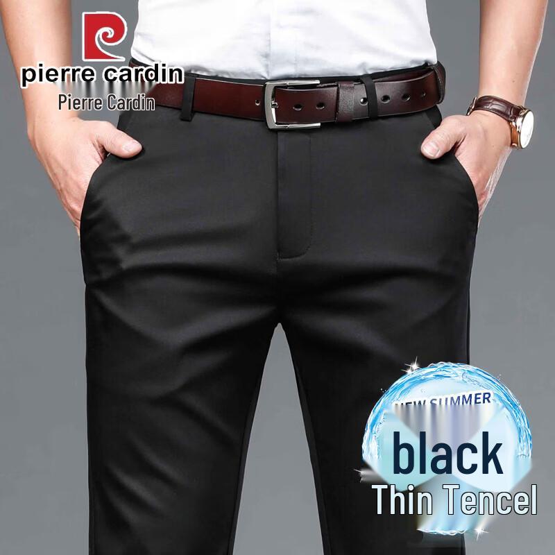 

Pierre Cardin Men s Tencel Lyocell Stretch Business Casual Trousers 40