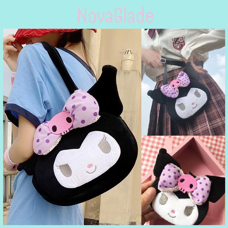 Stylish Kuromi Plush Handbag With Kawaii Charm Perfect For Daily Use And Gifts
