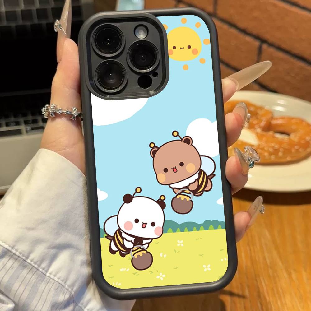 Cute BuBu D-DuDu Phone Case For iPhone 11 12 13 14 15 16 17 Pro Max Shockproof Soft TPU Back Cover