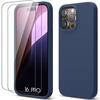 Protective Case - Booling - Iphone 16 Pro - Soft Liquid Silicone - Anti-scratch - Navy Blue