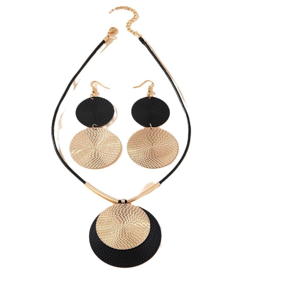 Collar Colgante Redondo Vintage Creativo Único para Mujer Personalizado Exagerado Estilo Punk Joyería Regalo para Fiesta Navideña