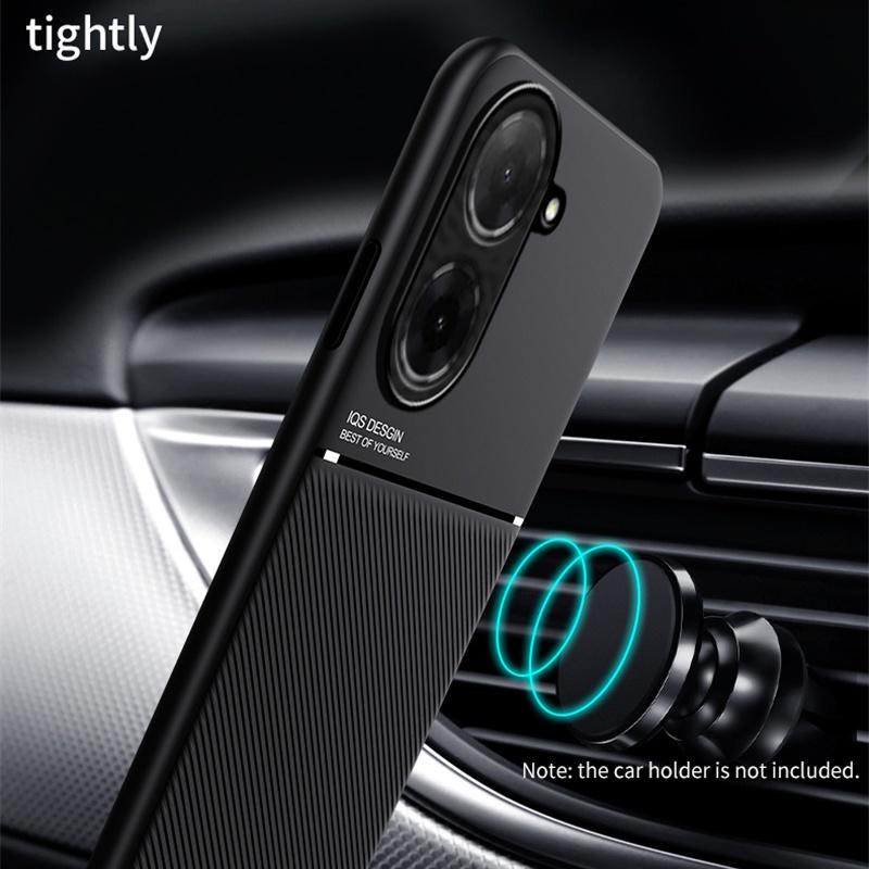 Für Xiaomi Poco C71 4G Hülle Auto Magnetische Halterung Lederplatte Handyhüllen für PocoC71 Poko Little C 71 71C Rückseite Abdeckung Fundas