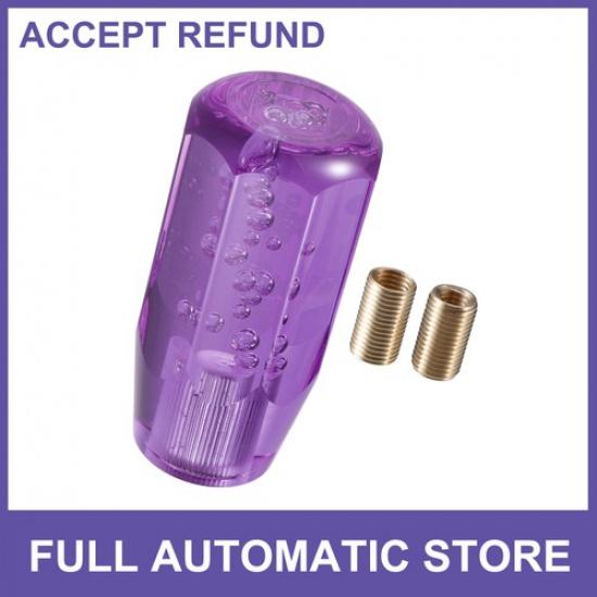 ONE Gear Shift Knob Stick 10cm Faux Crystal Universal for Vehicle Acrylic Purple