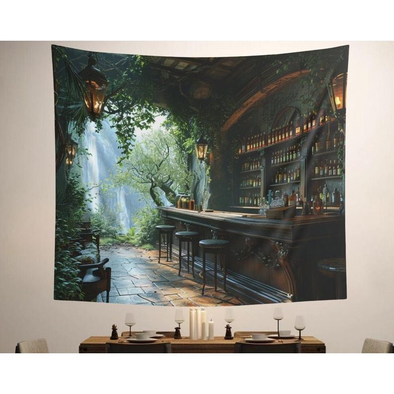 Fantasy Tavern tapestry 75x100