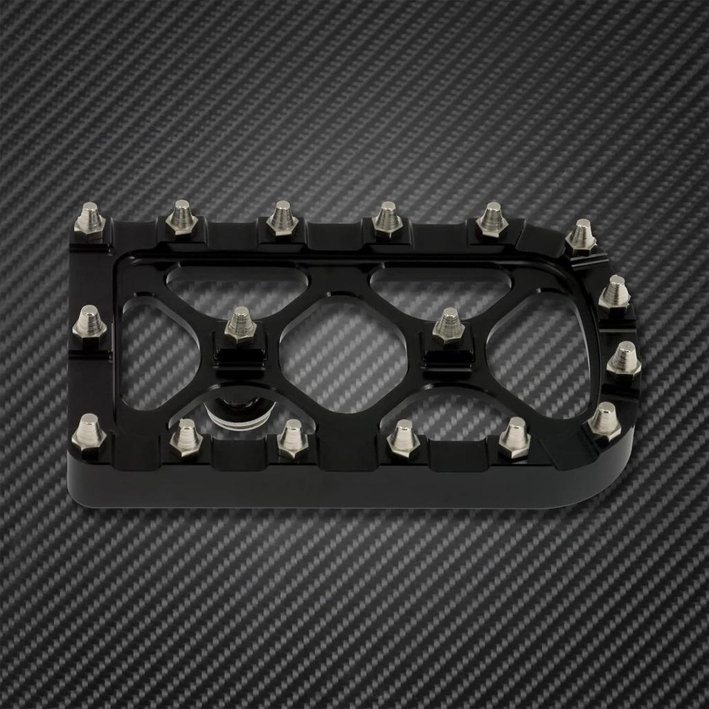 MX Style Brake Pedal Pad Foot Peg Step Plate Fit for Harley Softail FL 1986-2017 Dyna FLD 2012-2016 Touring Trike 1980-2025 Black