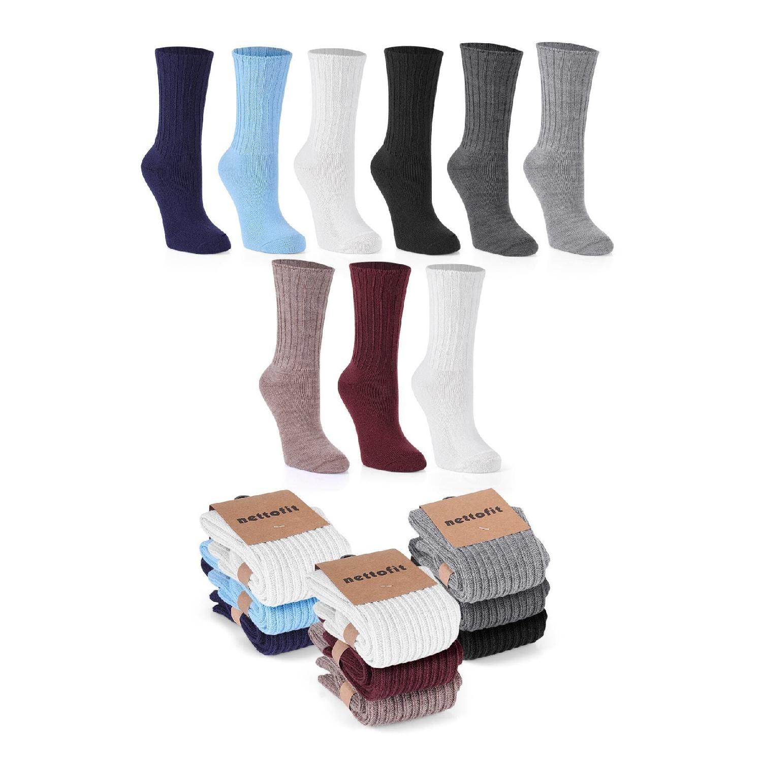 

9-piece Winter Women s Wool Sleeping Socks Soft Touch 36 - 40 чистый