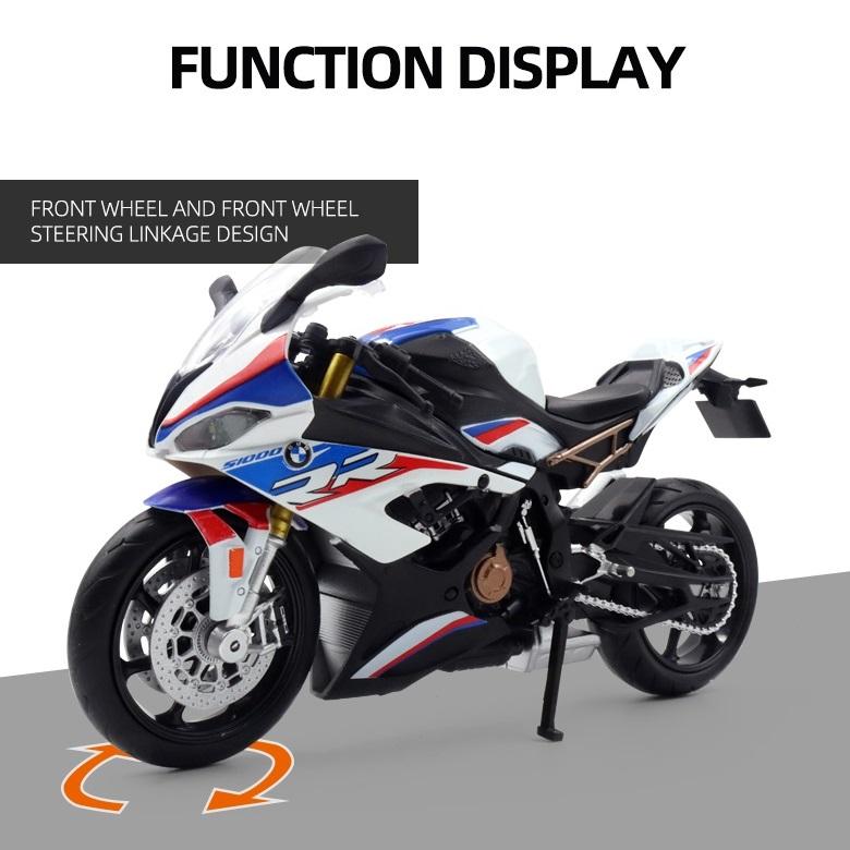 MotoGP BMW S1000RR Simulazione Moto da Corsa Squisito Diecast & Veicolo Giocattolo RMZ city 1:Modello da collezione in lega 12