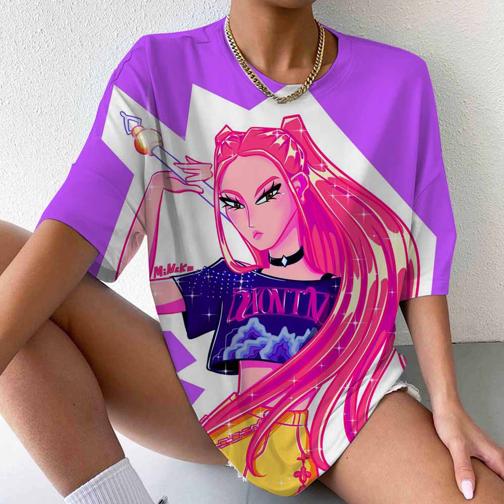 Huntrix Demon Hunters Girls TShirt Mira Rumi Joey Shirt Gift for Kpop Fan Men Women Tee Cotton Comfortable Creative Hipster Tops