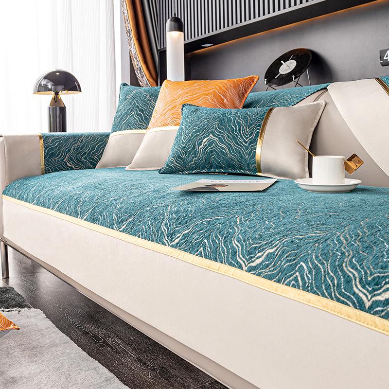 

Шенилл Легкий Роскошный Подушка для Дивана Нескользящая Резинка Сиденье Императорской Наложницы Универсальный Чехол для Дивана на Четыре Сезона Чехол Все Включено Высокий Сенс 70*70cm