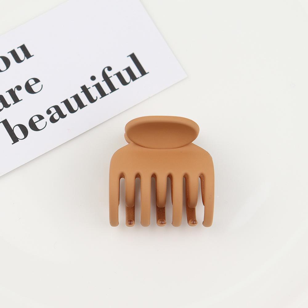 New Simple Solid Color Frosted Mini Hair Clips for Women Tie Ponytail Versatile Disc Hair Shark Clip Girls Hair Accessories