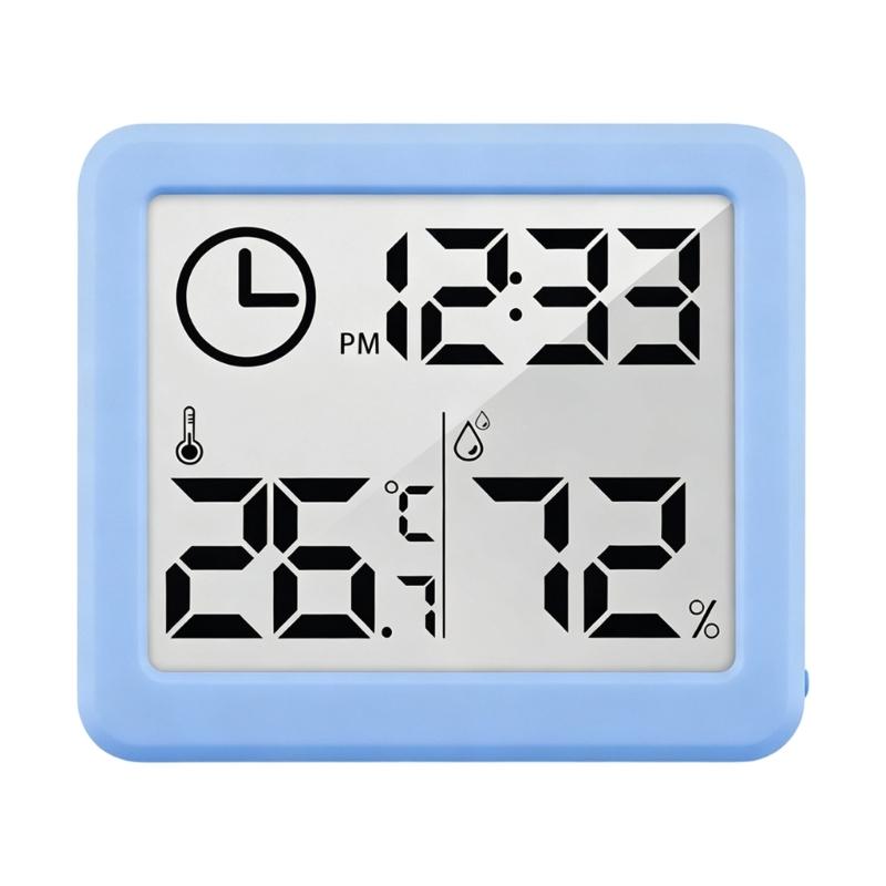 Temperature Humidity Meter Clock Temperature Format And Celsius For Home Office