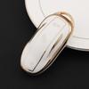 Tpu Gold Edge Car Remote Key Cover Case Shell Fob For Tesla Model 3 Model3 Model Y Modely Protector Accessories
