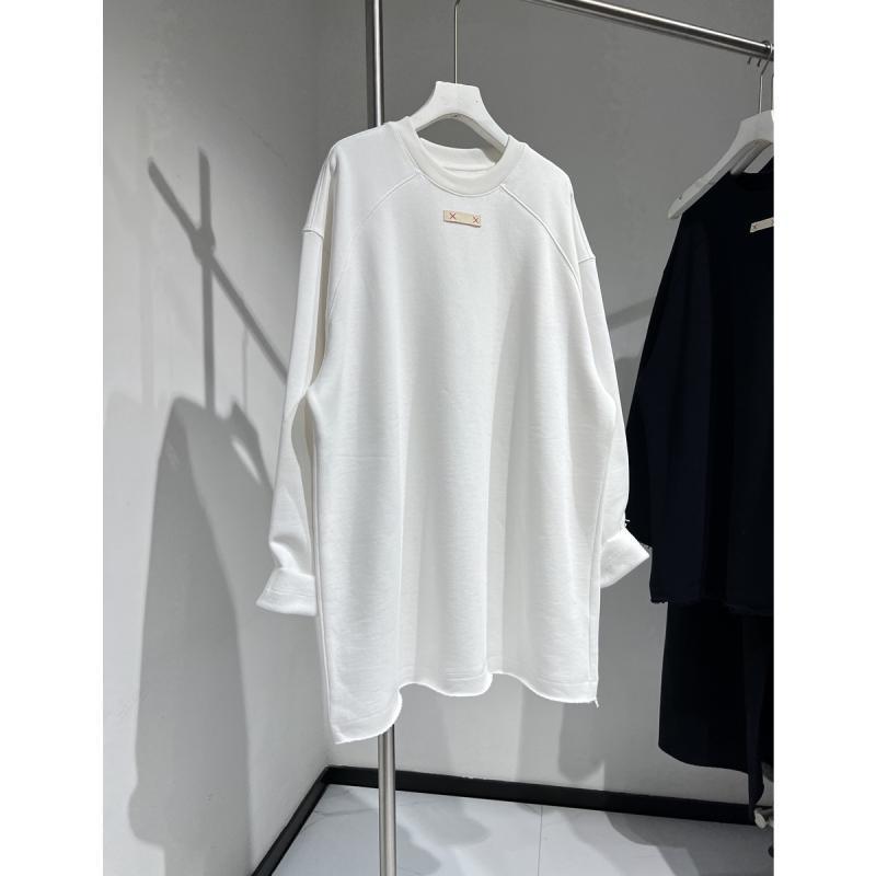 Plush Design Sweatshirt Long-sleeved Women's Autumn Winter Lazy Style Round Neck Mid-length Large Version Loose Versatile Top