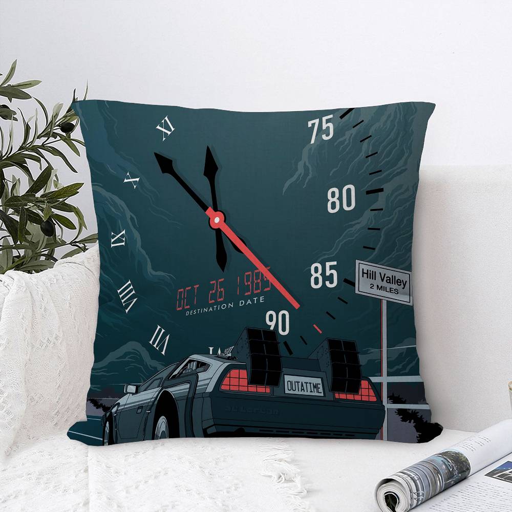 Movie BBack To The Future Cushion Cover Inches Farmhouse Decor Home Throw Pillow Covers for Couch Decorations