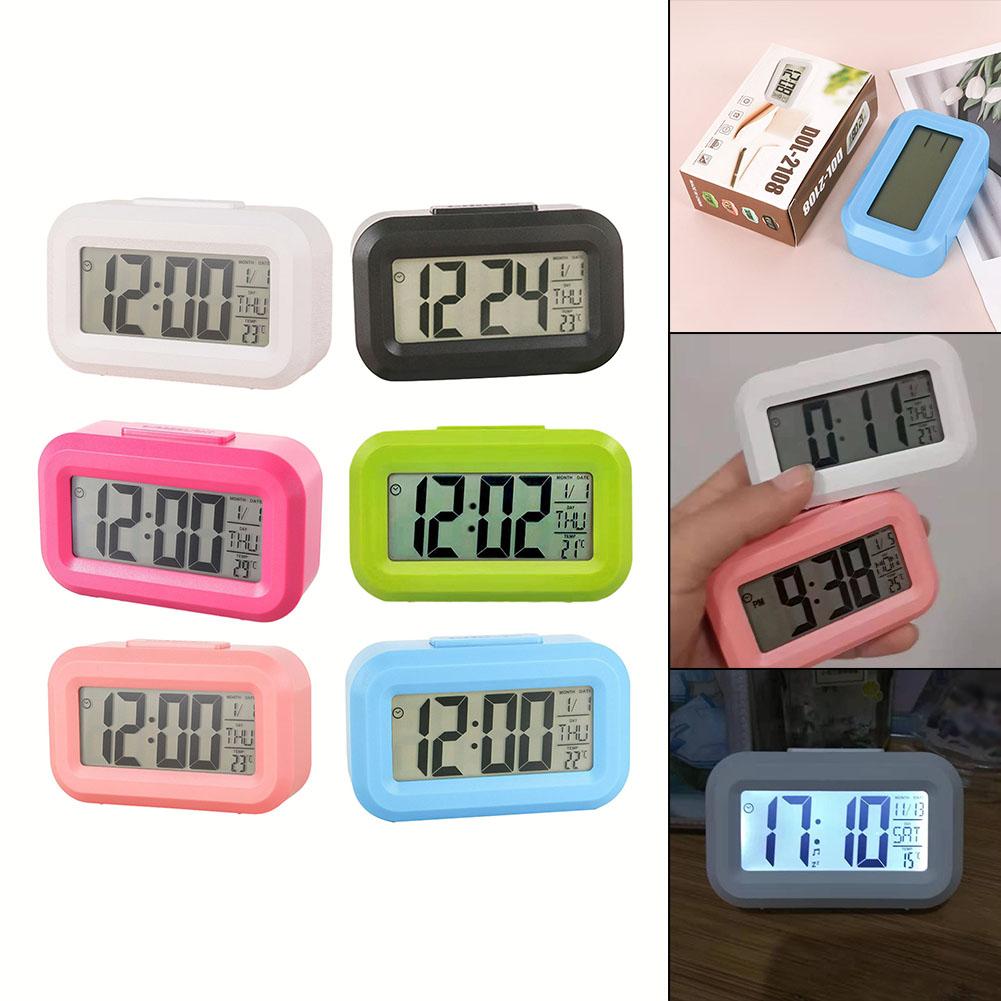 Digital Alarm Clock Color Options Date Temperature Display