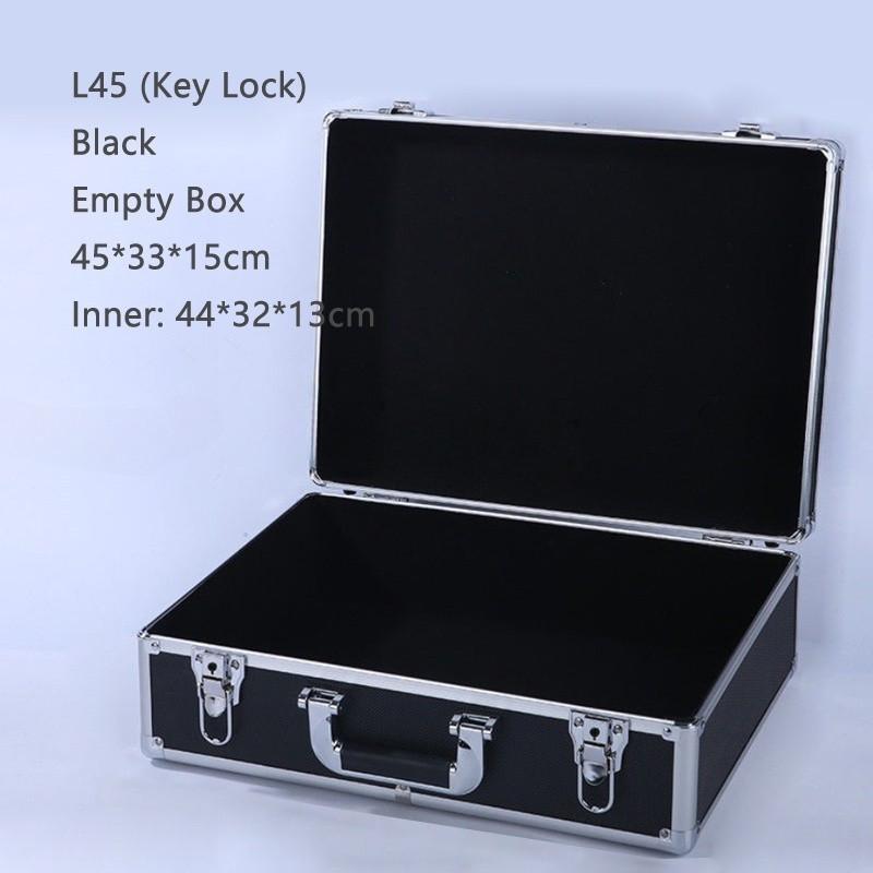 Handheld Tool Box with Lock Portable Aluminum Carry Case Password Safety Equipment Instrument Storage Travel