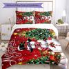 Christmas Bedding Set Breathable Duvet Cover with Pillowcases Decorative Bed Linen for Bedroom Home Decoration Birthday Gift