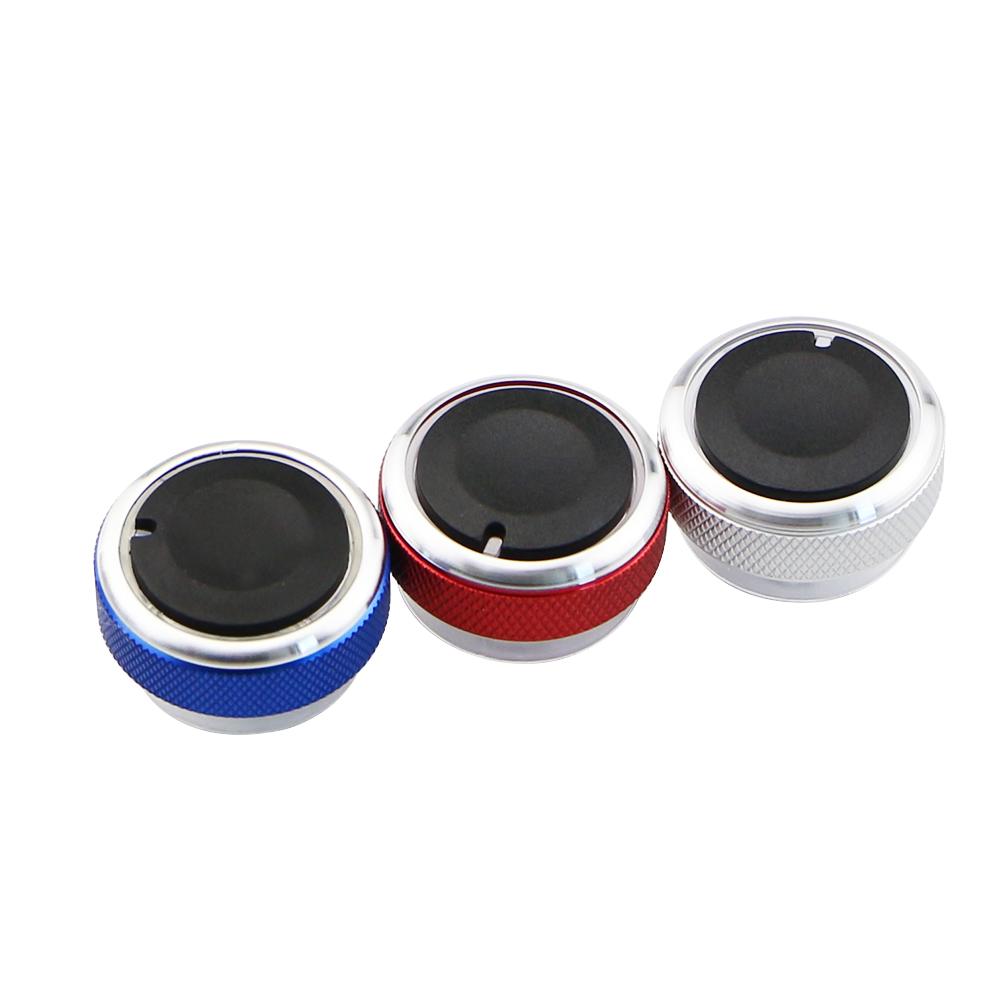 3pcs Per Set Aluminum Alloy Car Styling Air Conditioning Knob AC Knob Heat Control Switch Button Knob For Ford Focus MK2