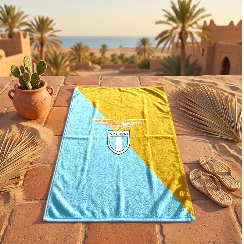 Lazio FC Print Microfiber Beach Towel Quick Dry Absorbent Large Towel For Beach Swimming Travel