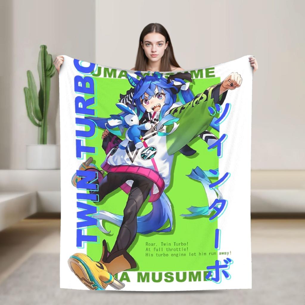 Umamusume Pretty Derby Anime Blanket Cover Velvet Lightweight Thin Throw Blankets for Bedding Couch Bedroom Quilt