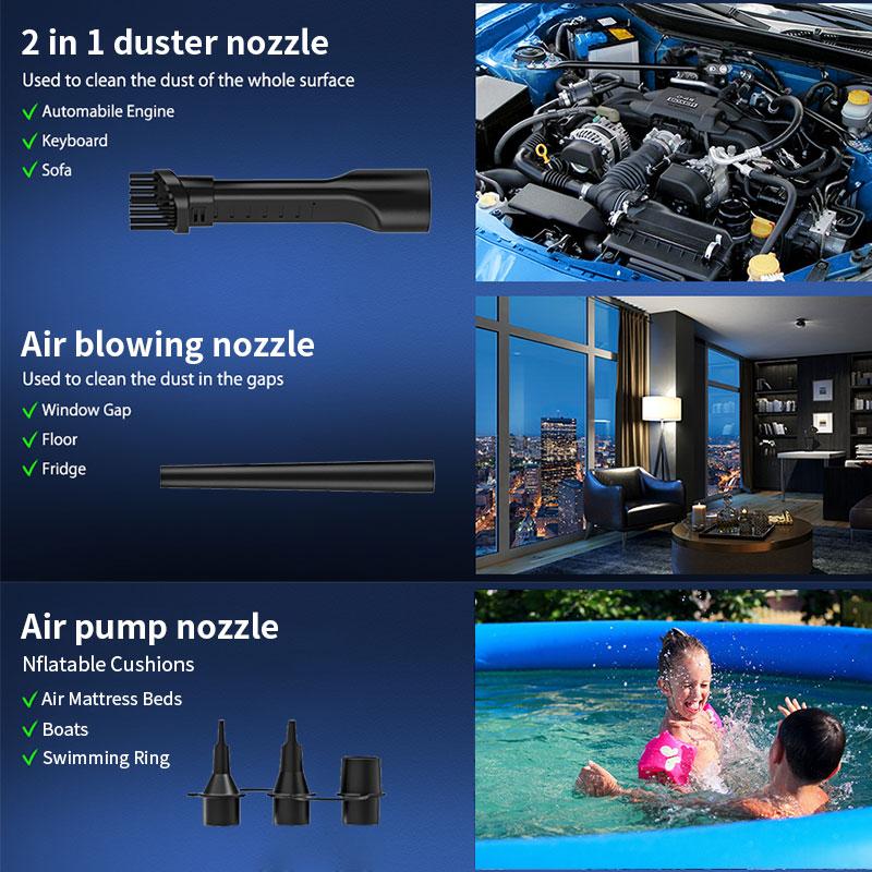 ATENGE Electric Compressed Air Duster 500W Air Blower Computer Keyboard Cleaning, Handheld Computer PC Duster Cleaner