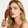 2Pcs Scalp Massage Sandalwood Hair Brush, Head Massager Wooden Comb for Men Women, Anti-Static Wide Tooth Hair Growth Brush