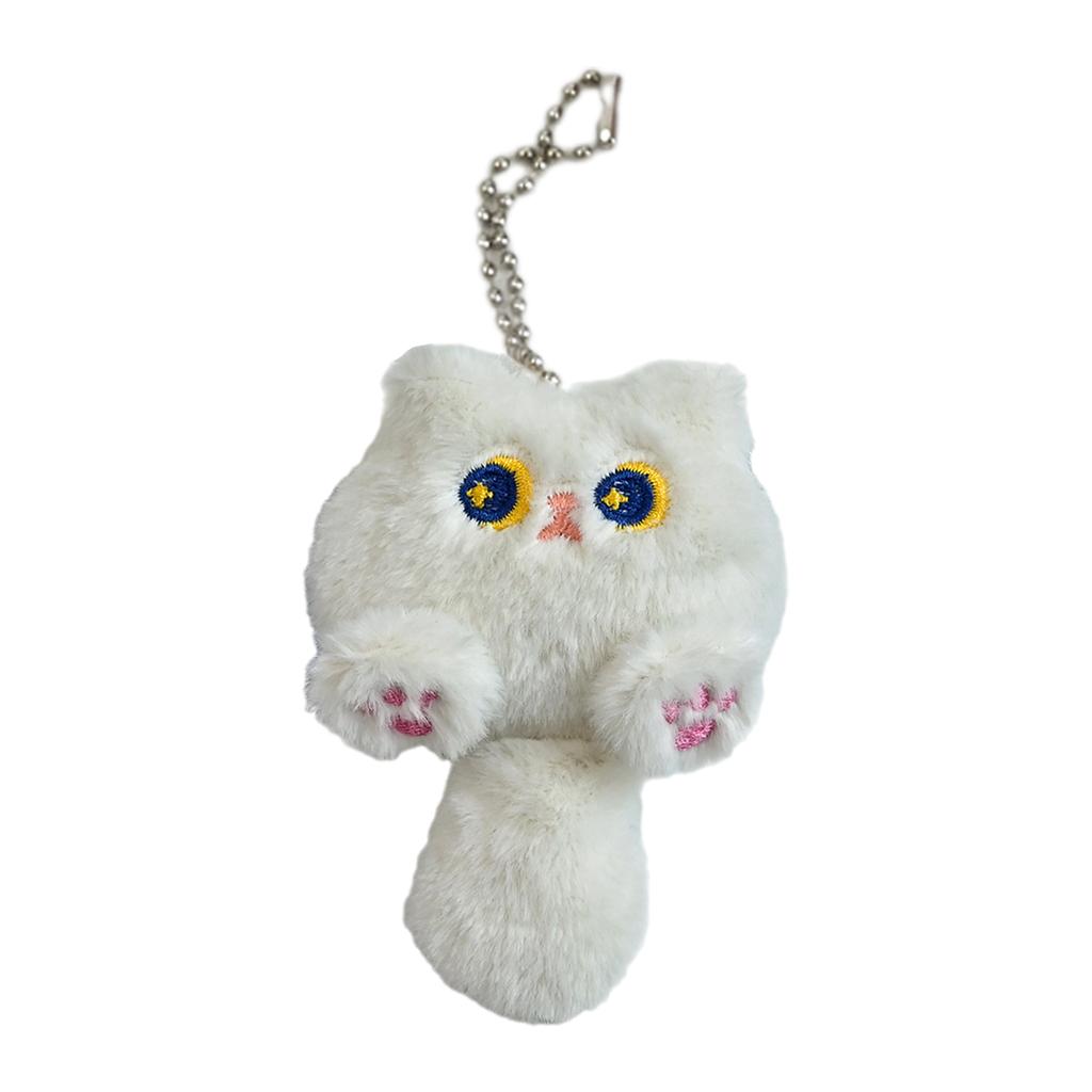 Plush Cat Keychain Cartoon Animal Pendant Keyring Fashionable Stuffed Doll Key Rings Jewelry for Backpacks and Phones