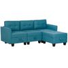 'L' Shape Modular Sofa, with Storage - Light Blue