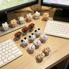 DIY 3D Cute Animal Keycaps 10PCS Creamy Style Cross-Shaped Universal Key Accessories for Home Mechanical Keyboard Use