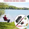 Fishing Rod And Reel Combo Telescopic Portable Fish Supplies Kit with Carrying Case for Boating Trolling Offshore