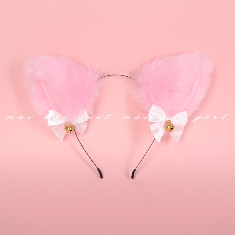 Fox Role Play Set: Metal Anal Plug with Tail, Lace Choker, and Headband for Teasing and Flirting