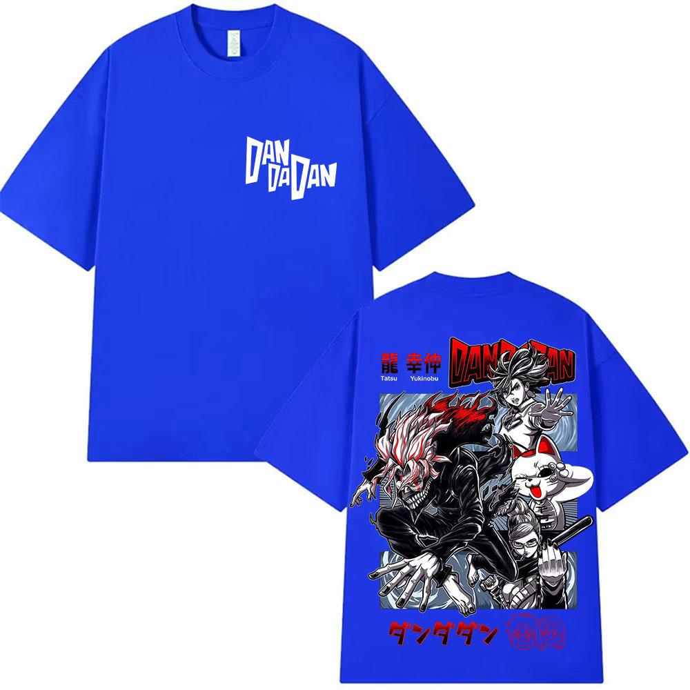 New Japanese Anime Dandadan Print Tshirt Mens Clothing Retro Oversized Cotton Tshirts Fashion High Quality ONeck T Shirts Y2K