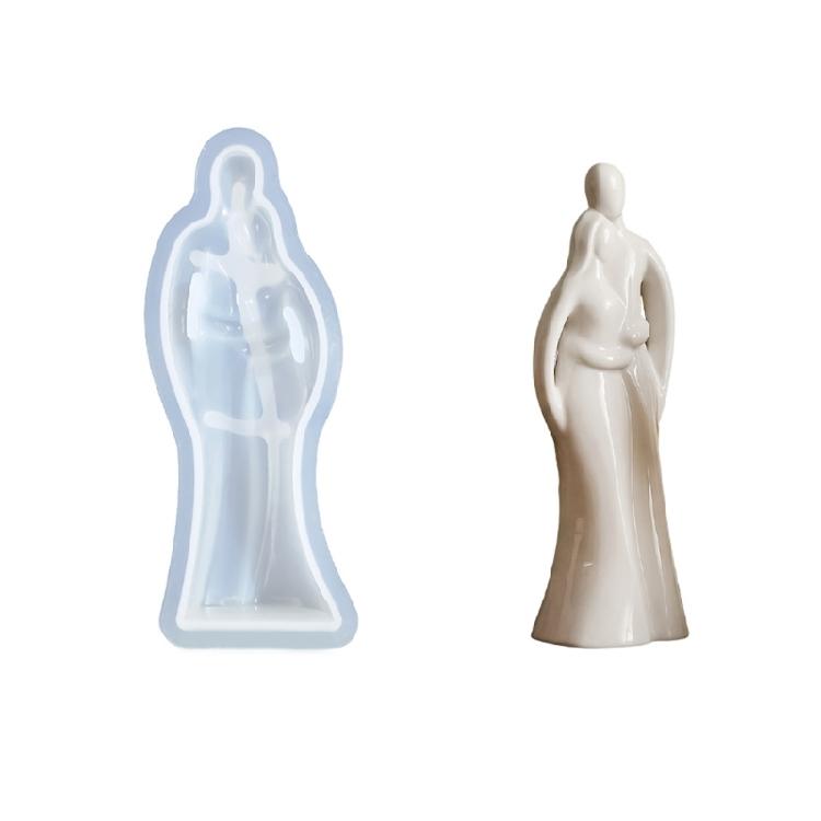 Hugging Couple Sculpture Silicone Candle Mold for Handmade Candle Soap Making Valentine's Day Gift and Home Decoration