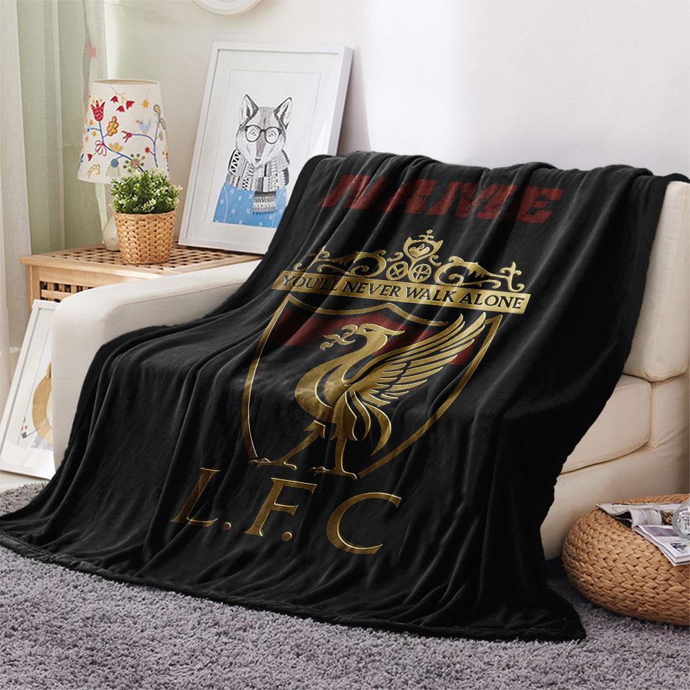 Custom Name,Liverpool Printed Flannel Blanket, Soft Throw for Bedroom Sofa, Washable, Christmas Present, Great Gift.