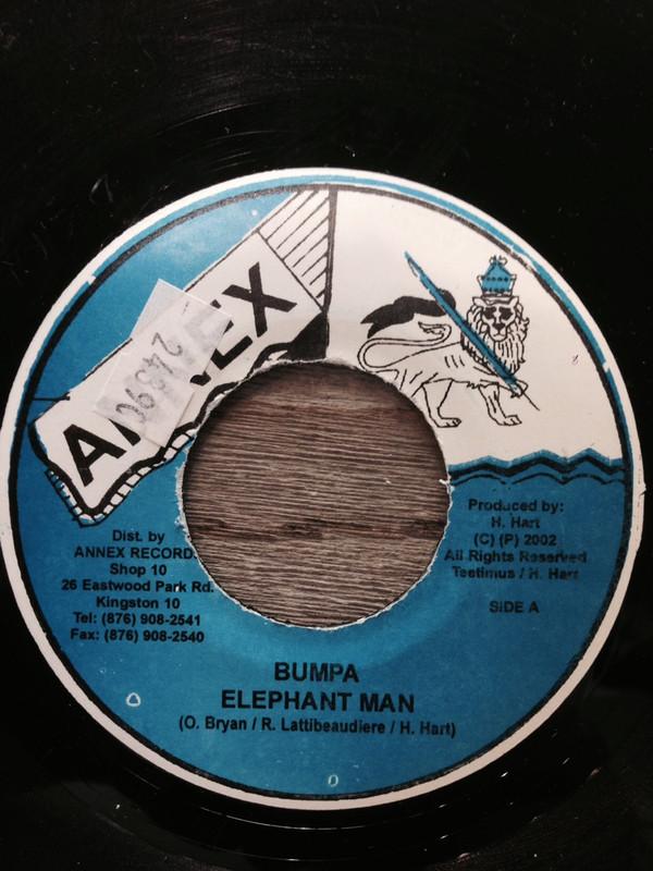 

7inch Record ELEPHANT MAN - Bumpa NONE Annex 2002 Jamaica Reggae, Ska & Dub Used
