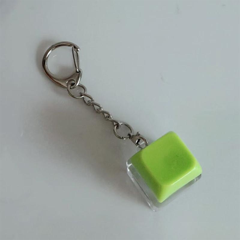 1Keys Color Clear LED Mechanical Keyboard Keychain Toy Stress Relief DIY Button Finger Keyboard Caps Toy Key Switch Shaft Tester
