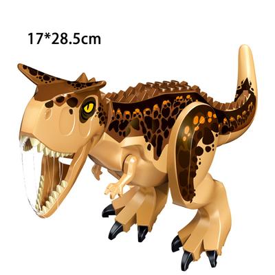 Braune fleischfressende Drachenbausteine, große Dinosaurier-Modellbausteine, Spielzeug zusammenbauen