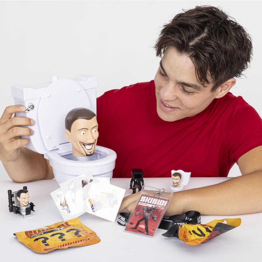Skibidi Mystery Toilet with Surprise Toys to Discover Inside, Officially Licensed Skibidi Toilet Toys