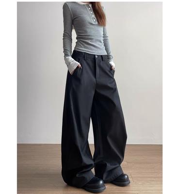 Women's Suit Pants Loose Slim Straight Casual Wide-leg Pants Korean Style Trousers