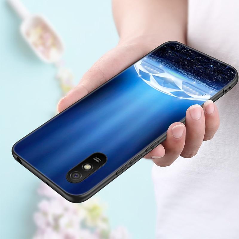 Ogień Piłka nożna Piłka nożna Silikonowe etui na telefon do Xiaomi Redmi Note 11 10 9 8 Pro 11T 10T 10S 9S 8T 9 9A 9C 9T Czarne etui Coque