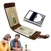 Juego de Mesa Cribbage Plegable Divertido Juego de Mesa con Tablero de Madera Estuche de Imitación de Cuero Juego Clásico de Cribbage con Baraja Completa de Cartas