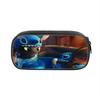 Stitched Design Pencil Case For Kids With Double Zipper And Polyester Material
