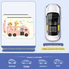 Car Sunshade Track Window Curtain - Interior Sun Protection & Privacy Blackout for Baby Stroller Side Windows