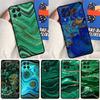 Gold Indigo Faux Malachite For Samsung Galaxy M33 M13 M14 M12 M32 M52 M31 M55 M15 M11 M21 M35 M53 M34 M54 M06 M16 Case