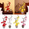 Artificial Potted Plum Blossom Fake Plants Multipurpose Bonsai Flower with for Indoor