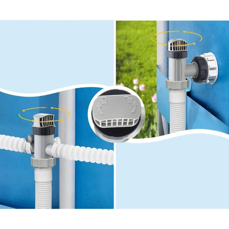 Pool Hose Plunger Valved Kit Filter Maintenance Water Control Above Ground Pool Pump for 26301T 26323CA 26331CA 26341W